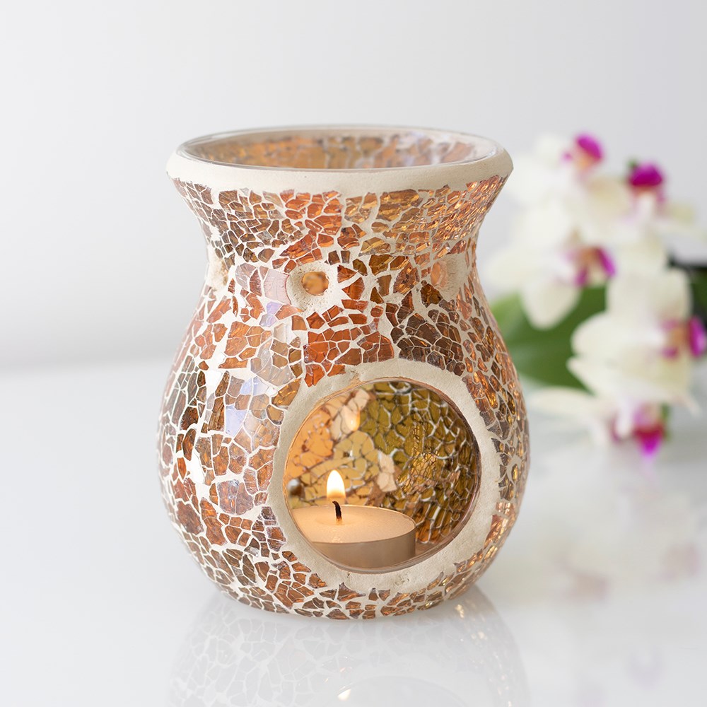 Small Brown Crackle Burner